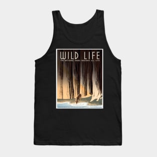 Restored USA Dept of the Interior and National Park Service Wildlife Preservation Poster Tank Top